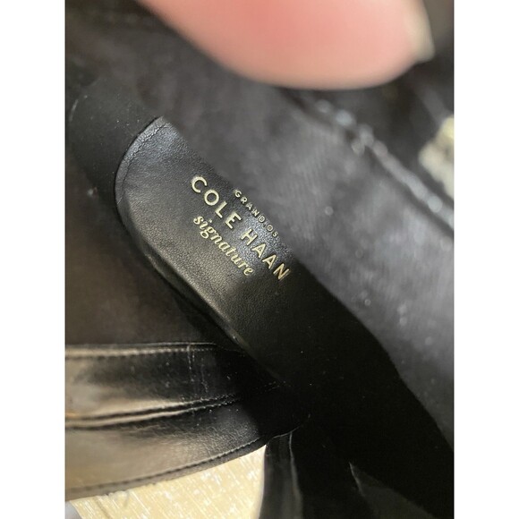 Cole Haan Rhinecliff Black Pebbled Leather Bootie Women’s 7.5 Ankle Boot Heel - Picture 9 of 12